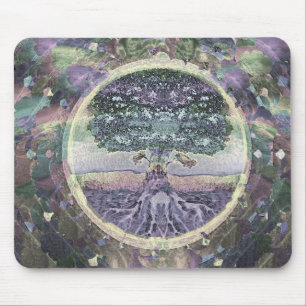 Alfombrilla De Ratón Árbol de la salud y de la prosperidad de la vida