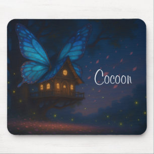 Alfombrilla De Ratón Árbol de mariposa en Mousepad nocturno
