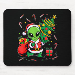Alfombrilla De Ratón Árbol de Navidad Alien Luces de Navidad Divertido 