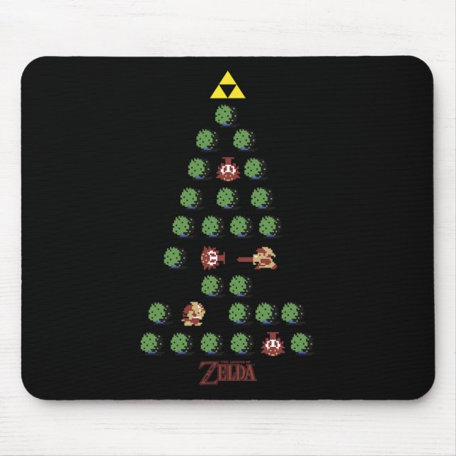 Alfombrilla De Ratón Árbol de Navidad de 8 bits (Frente)