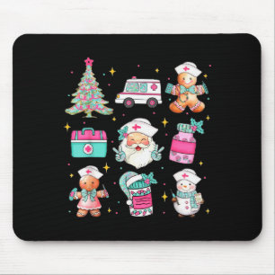 Alfombrilla De Ratón Árbol de Navidad de Enfermera Adorable Tema Médico