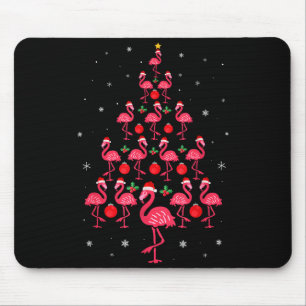 Alfombrilla De Ratón Árbol de Navidad de Flamenco Rosa Flamencos Lindos