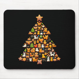 Alfombrilla De Ratón Árbol de Navidad de Pan de Jengibre Divertido Anim