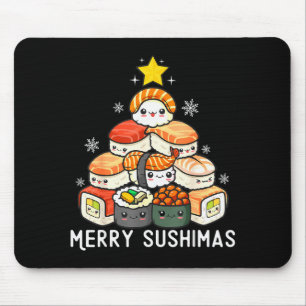 Alfombrilla De Ratón Árbol de Navidad de Sushi Lindo Rápido Para Hombre