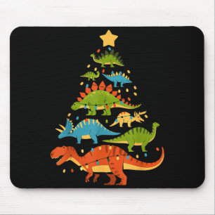 Alfombrilla De Ratón Árbol de Navidad Dinosaurio Dino Trex Amante de Di