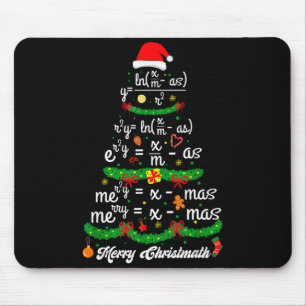 Alfombrilla De Ratón Árbol de Navidad Feliz Profesor de Matemáticas Cam