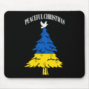 Alfombrilla De Ratón Árbol de Navidad Pacífico Paz Ucrania 