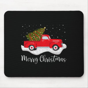 Alfombrilla De Ratón Árbol de Navidad Vintage Wagon en Camión Rojo de N