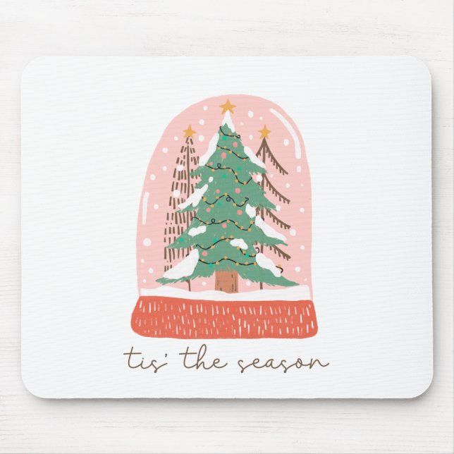 Alfombrilla De Ratón Árbol de regalo de Navidad Esta temporada (Frente)