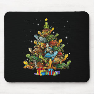 Alfombrilla De Ratón Árbol de tortuga Árbol de Navidad Adorable Turtle