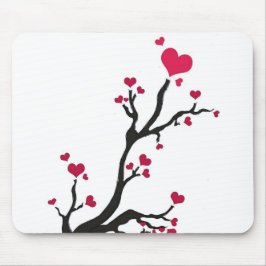Alfombrilla De Ratón árbol del corazón negro