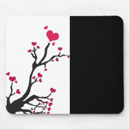 Alfombrilla De Ratón árbol del corazón negro