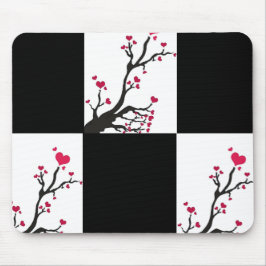 Alfombrilla De Ratón árbol del corazón negro