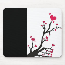 Alfombrilla De Ratón árbol del corazón negro