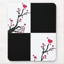 Alfombrilla De Ratón árbol del corazón negro