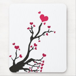 Alfombrilla De Ratón árbol del corazón negro