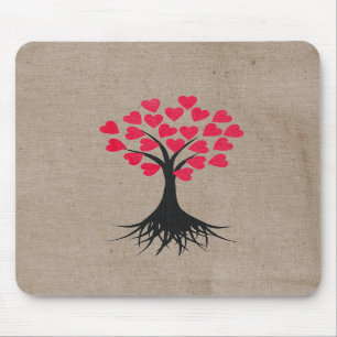 Alfombrilla De Ratón Árbol Mousepad del corazón