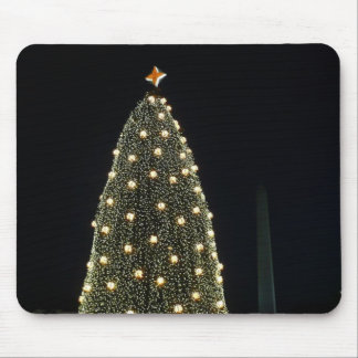 Alfombrilla De Ratón Árbol nacional de Navidad y monumento de Washingto