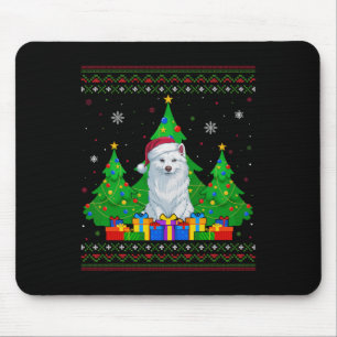 Alfombrilla De Ratón Árbol navideño sudoroso Santa Hat American Esk