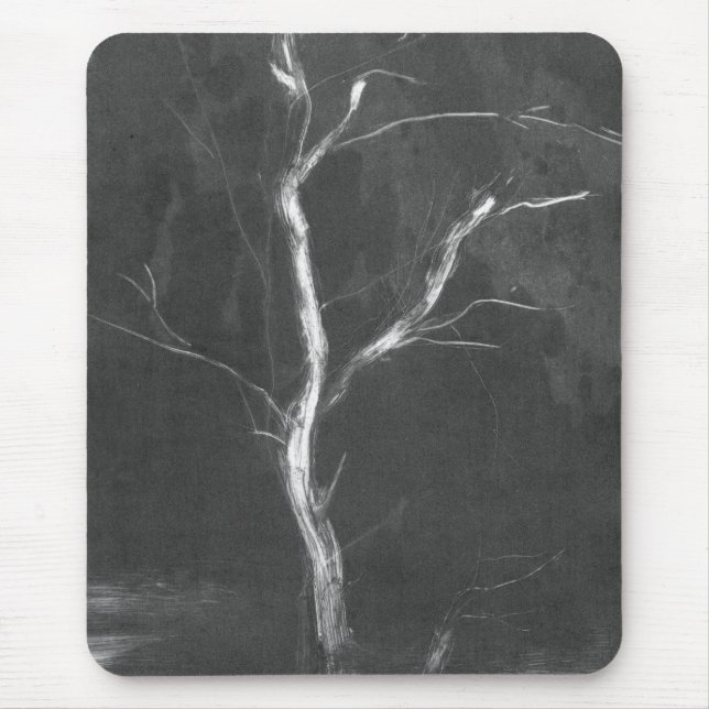 Alfombrilla De Ratón Árbol negro Mousepad (Frente)