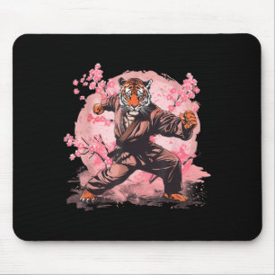 Alfombrilla De Ratón Árbol Sakura Kung Fu Tigre Taekwondo Kickboxing