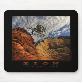Alfombrilla De Ratón Árbol solitario Mousepad de Zion (horizontal)
