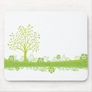Alfombrilla De Ratón Árbol verde retro