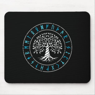 Alfombrilla De Ratón Árbol Yggdrasil de la Vida Runas Vikingas Mitologí