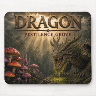 Alfombrilla De Ratón Arboleda de Pestilencia de Dragón Realismo Oscuro