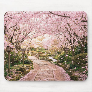 Alfombrilla De Ratón Árboles de flor de cerezo