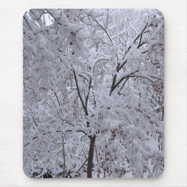 Alfombrilla De Ratón Árboles de nevada (Frente)