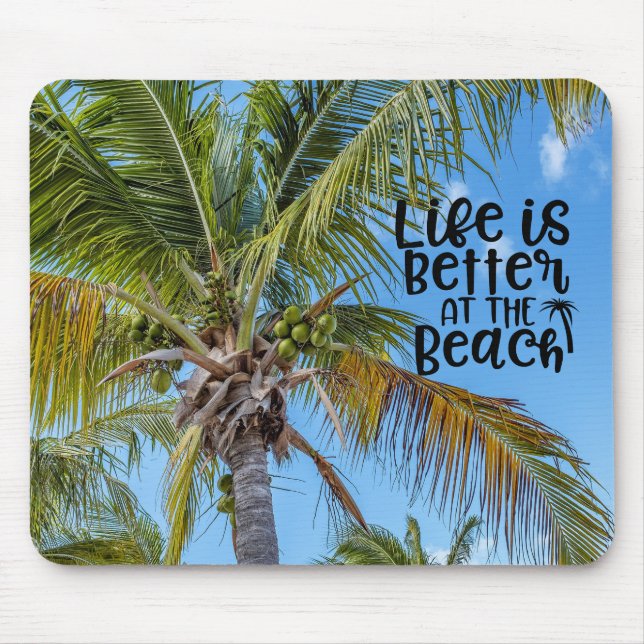 Alfombrilla De Ratón Árboles de palmas que se balancean (Frente)