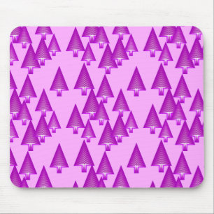 Alfombrilla De Ratón Árboles modernos metálicos de Navidad - violeta