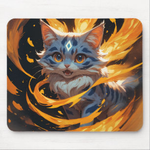 Alfombrilla De Ratón Árcano Ember: El Gatito Flamante Familiar
