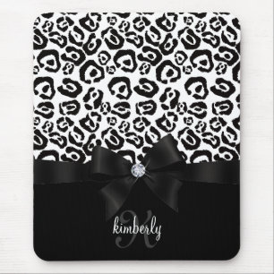 Alfombrilla De Ratón Arco elegante del leopardo y femenino