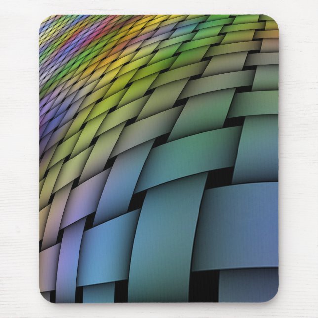 Alfombrilla De Ratón Arco iris deformado tejido Mousepad (Frente)