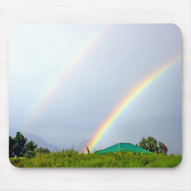 Alfombrilla De Ratón Arco iris doble (Frente)