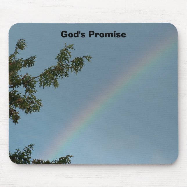 Alfombrilla De Ratón Arco iris hermoso, la promesa de dios (Frente)