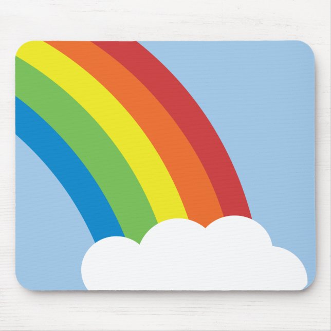 Alfombrilla De Ratón arco iris retro Mousepad de los años 80 (Frente)