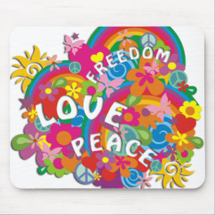 Alfombrilla De Ratón Arcoiris con poder de flor