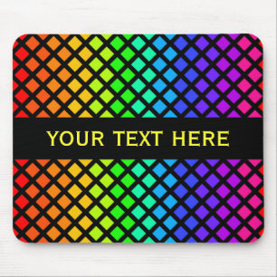 Alfombrilla De Ratón Arcoiris de Diamantes personalizado mousepad