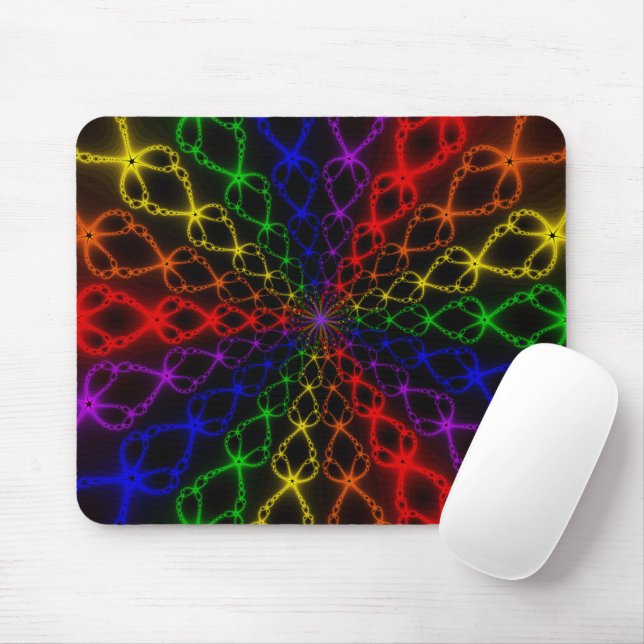 Alfombrilla De Ratón Arcoiris de Newton | Arte fractal arcoiris (Con ratón)