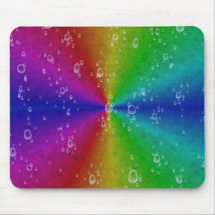 Alfombrilla De Ratón Arcoíris en Óptica de Cuero de Elefante