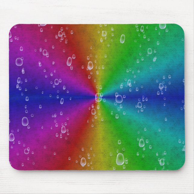 Alfombrilla De Ratón Arcoíris en Óptica de Cuero de Elefante (Frente)