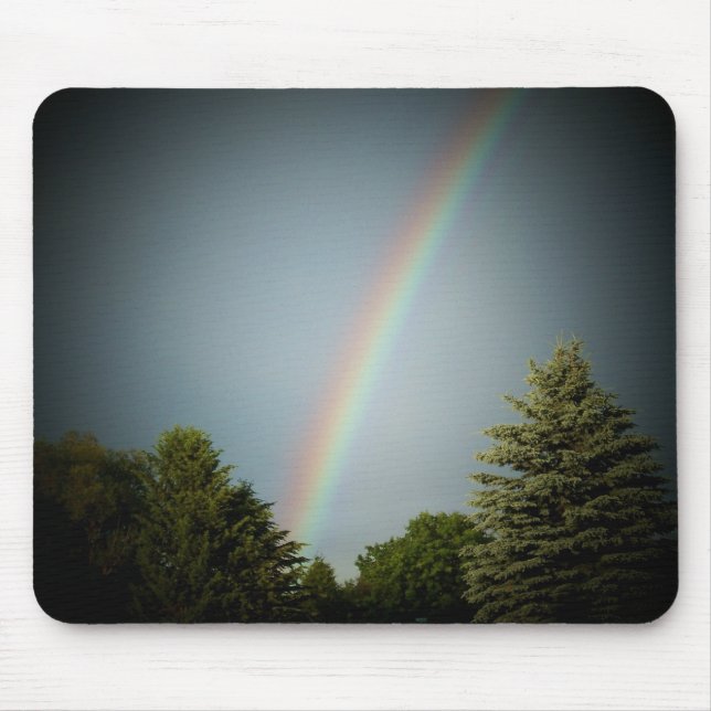 Alfombrilla De Ratón Arcoiris sobre Evergeen (Frente)