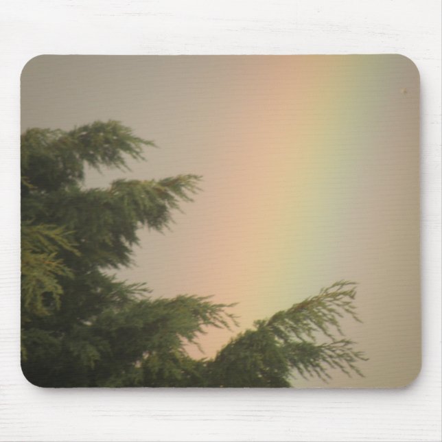 Alfombrilla De Ratón Arcoiris y árboles Mousepad (Frente)
