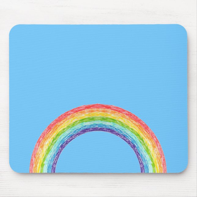 Alfombrilla De Ratón Arcoiris y cielo azul (Frente)