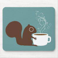 ardilla con café | Arte Animal caprichoso