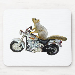 Alfombrilla De Ratón Ardilla en la motocicleta