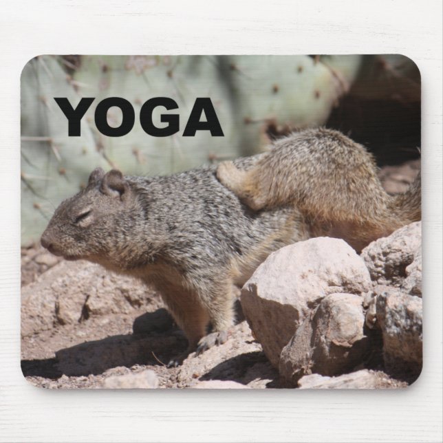 Alfombrilla De Ratón Ardilla Mousepad de la yoga (Frente)